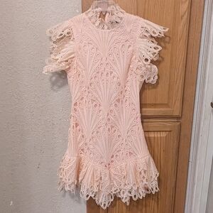 I:na pink lace skater style dress medium